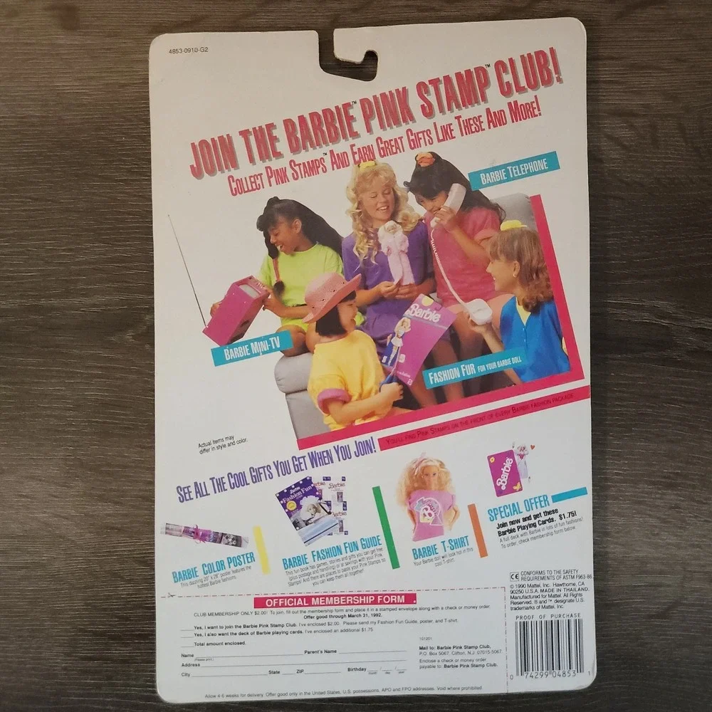 Vintage Mattel Barbie Fashions Lot of 3 MY FIRST 1990 #4860 #4853 #3399 NFRB NEW